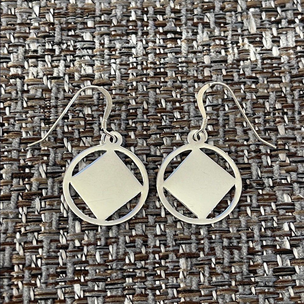 Sterling Silver Round Dangle Earrings